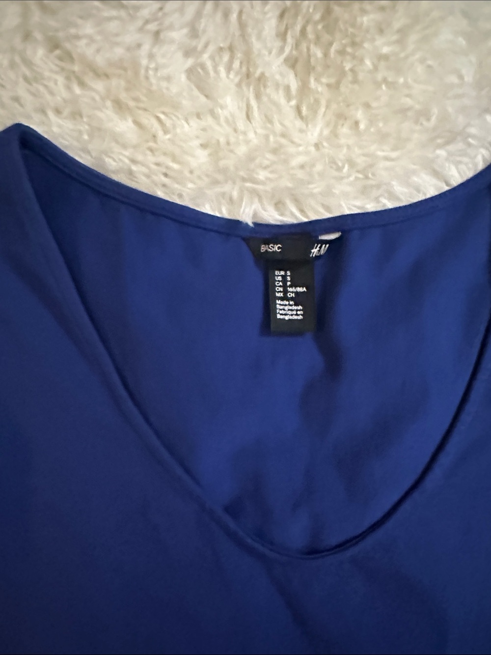 H&M Cobalt Blue Scoop Neck Mini Dress